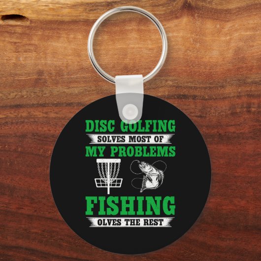 Disc Golfing Solves Most Of My Problems - Disc Gol キーホルダー (正面)