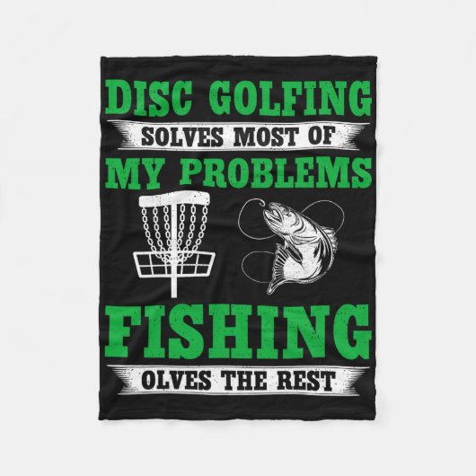 Disc Golfing Solves Most Of My Problems - Disc Gol フリースブランケット (正面)