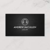 Disc Jockey Deejay DJ Heaphones Icon  名刺 (正面)