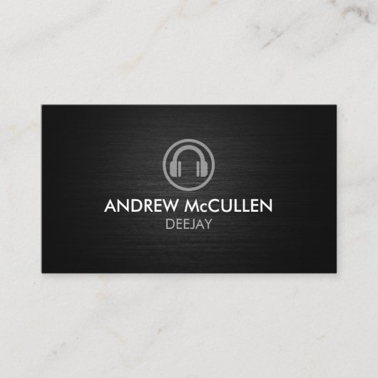 Disc Jockey Deejay DJ Heaphones Icon  名刺 (正面)