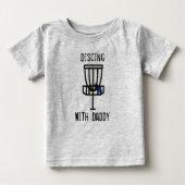Discing with Daddy Disk Golf Shirt ベビーTシャツ (正面)