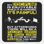 DISCIPLINE – スクワットトレーニング やる気を起こさせる スクエアシール (正面)