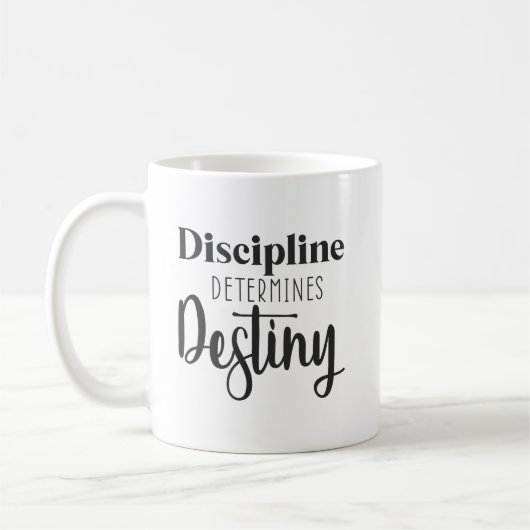 Discipline – ハッスル、ジム、成功やる気を起こさせる コーヒーマグカップ (左)