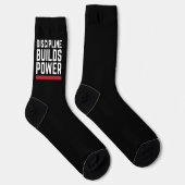 Discipline Builds Power Gym Crew Socks ソックス (右)