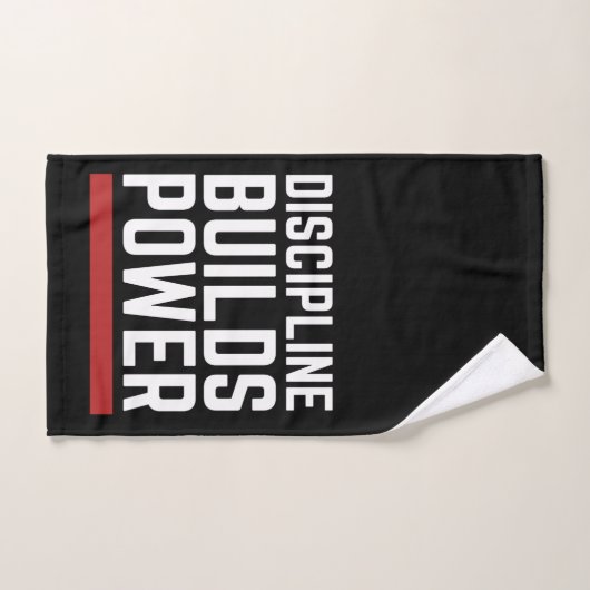Discipline Builds Power Gym Workout Towel ハンドタオル (ハンドタオル)