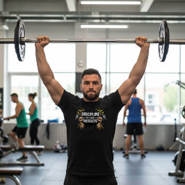  Discipline Builds Results Fitness motivation Tシャツ