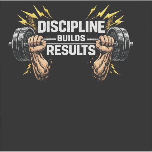  Discipline Builds ResultsCustom-Cut Vinyl Sticker シール (正面)