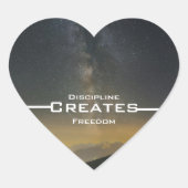Discipline Creates Freedom ハートシール (正面)