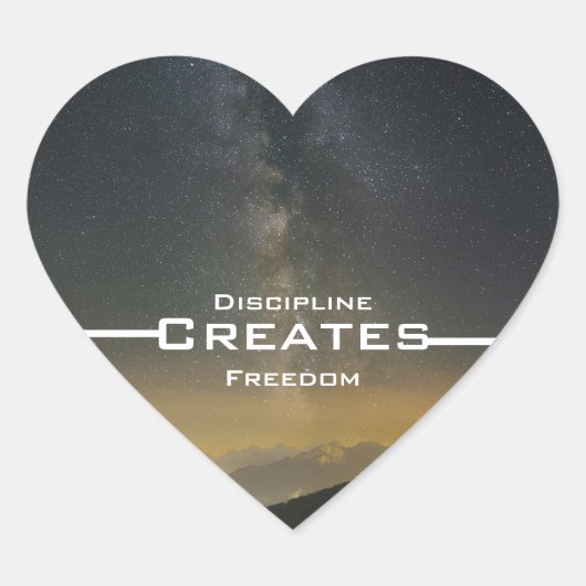 Discipline Creates Freedom ハートシール (正面)