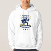 Discipline Creates Legends Hoodie – Motivational パーカ (正面)