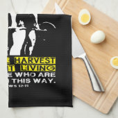 DISCIPLINE - Deadliftトレーニング やる気を起こさせる キッチンタオル (四つ折り)