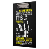 DISCIPLINE - Deadliftトレーニング やる気を起こさせる クリップボード (左)