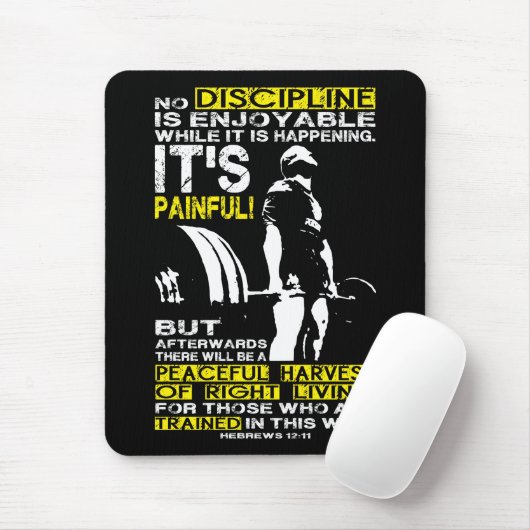 DISCIPLINE - Deadliftトレーニング やる気を起こさせる マウスパッド (マウス)