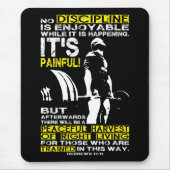 DISCIPLINE - Deadliftトレーニング やる気を起こさせる マウスパッド (正面)