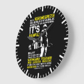 DISCIPLINE - Deadliftトレーニング やる気を起こさせる ラージ壁時計 (傾斜)