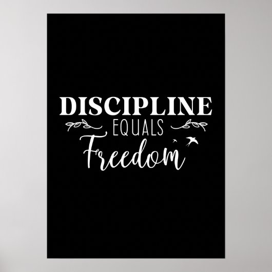 Discipline Equals Freedom – ジム、成功、ハッスル ポスター (正面)