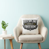 Discipline Equals Freedom – モチベーションを高めるデザイン クッション (椅子)