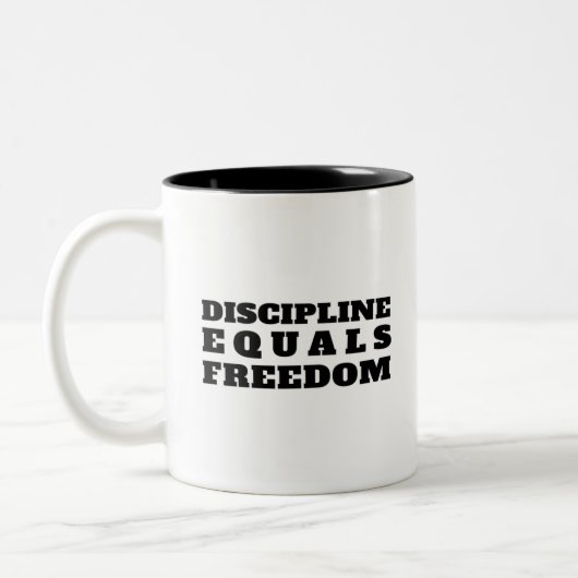 Discipline Equals Freedom - Jocko Willink ツートーンマグカップ (左)