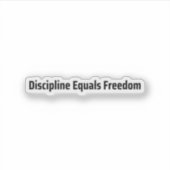Discipline Equals Freedom Minimalist Typewriter  シール (正面)