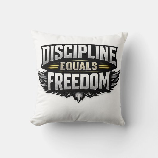 Discipline Equals Freedom – Motivational Design  クッション (正面)