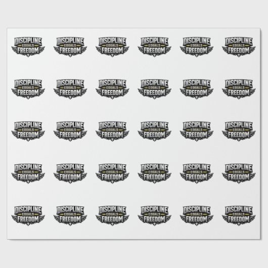 Discipline Equals Freedom – Motivational Design  ラッピングペーパー (フラット)