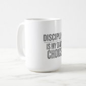 Discipline Is My Daily Choice – Motivation for Con コーヒーマグカップ (正面左)