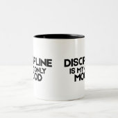 Discipline Is My Only Mood Minimalist ツートーンマグカップ (中央)