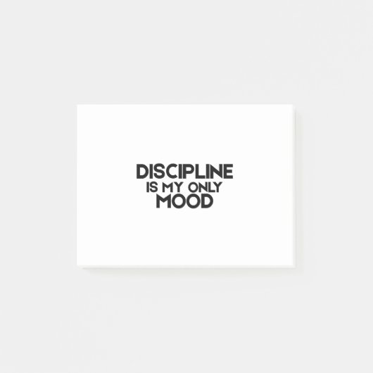 Discipline Is My Only Mood Minimalist ポストイット (正面)