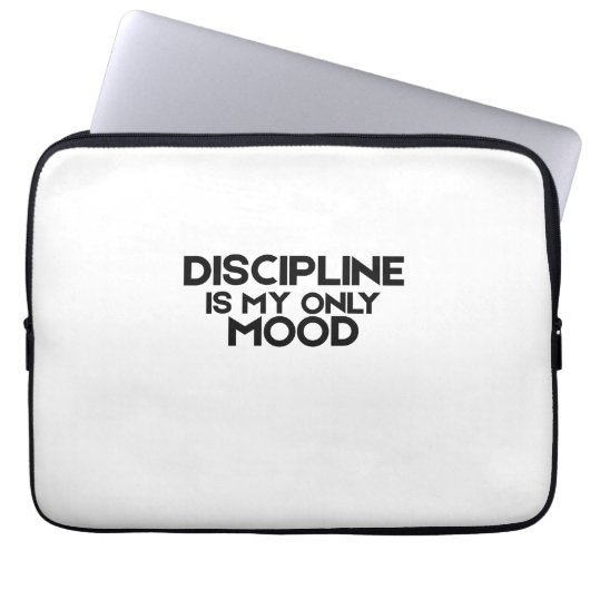 Discipline Is My Only Mood Minimalist  ラップトップスリーブ (正面)