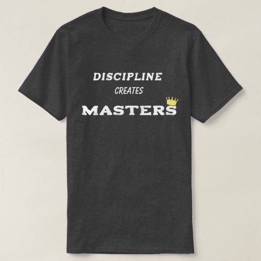 DISCIPLINE Minimal Motivational Quote T-Shirt Tシャツ (デザイン正面)