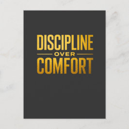 Discipline Over Comfort Tシャツ | モチベーションと心構え ポストカード