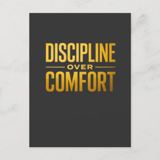 Discipline Over Comfort Tシャツ | モチベーションと心構え ポストカード