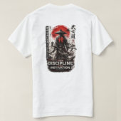 Discipline Over Motivation サムライシャツ –  Tシャツ (デザイン裏面)