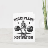Discipline Over Motivation Gym Motivational Traini カード (正面)