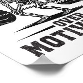 Discipline Over Motivation Gym Motivational Traini ポスター (角)