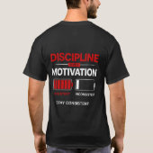 Discipline Over Motivation – Stay Consistent | Sel Tシャツ (裏面)