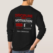 Discipline Over Motivation – Stay Consistent | Sel Tシャツ (裏面)