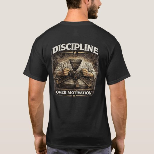 Discipline Over Motivation Tシャツ (裏面)