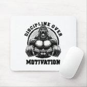 Discipline Over Motivation Weightlift Gym Quotes G マウスパッド (マウス)