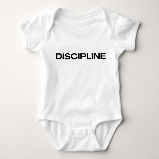 Discipline Over MotivationT-Shirt ベビーボディスーツ (正面)