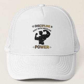 Discipline Power Vintage Gym Motivational Workout  キャップ