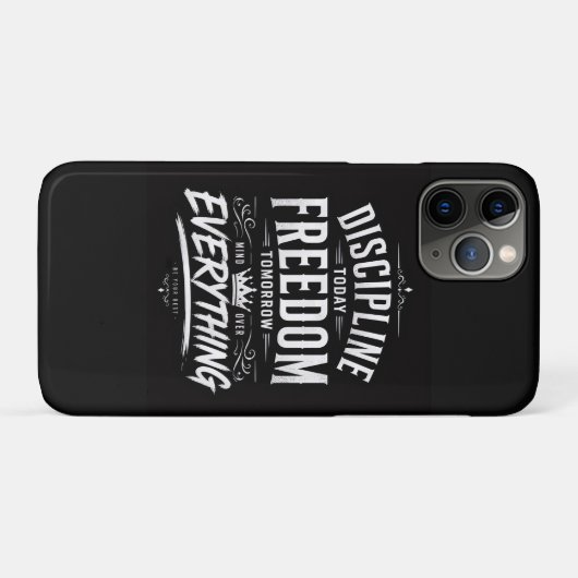 Discipline Today Freedom Tomorrow Case-Mate iPhoneケース (裏面(横))