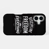 Discipline Today Freedom Tomorrow iPhone 16ケース (裏面横)
