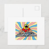 DiscJockeyレトロDJ音楽プロデューサー ポストカード (正面/裏面)