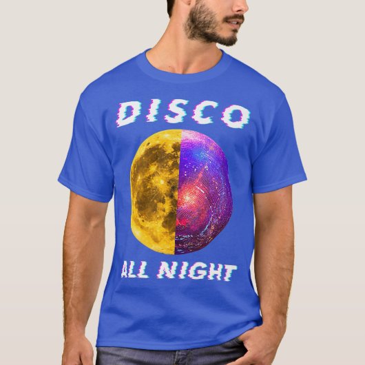 Discoオールナイト鏡ボールレトロヴィンテージ Tシャツ (正面)