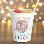Discoガーデンパーティー平和、愛、ディスコ 紙コップ