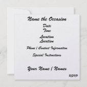 DISCOサンタ – パーティー- SRF 招待状 (裏面)