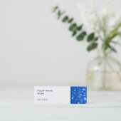 Discoタイル濃い青の側面スキニーホワイト スキニー名刺 (スタンド正面)