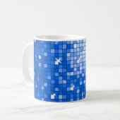 Discoタイル濃い青マグカップ コーヒーマグカップ (正面左)
