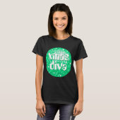 Discoタイル玉'クリスマスdiva' Tシャツブラック Tシャツ (正面フル)